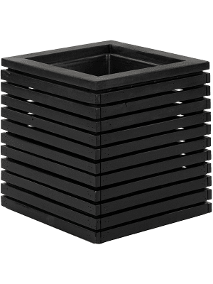 luca lifestyle Marrone Orizzontale Cube Black  - Plantenbak