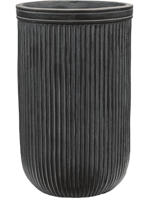 baq Baq Vertical Rib Cylinder Anthracite 30 - Plantenbak